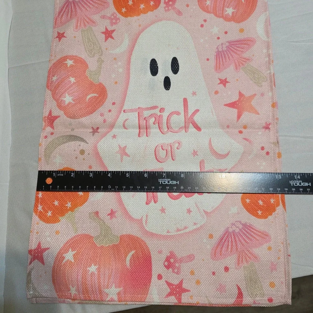 Pink‎ Halloween Table Runner 13 Inches Wide by 6 Feet Long
